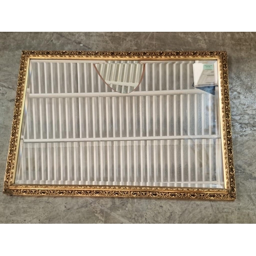 332 - Rectangular Wall Mirror with Bevel Glass and Decorative Gilt Surround, (Approx. 58 x 83cm)