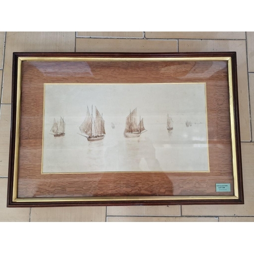 336 - Framed Watercolour of Boats, Unknown Artist, (Approx. 41 x 61cm)