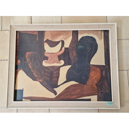 339 - Framed Print of Still Life with Antique Head by Picaso, (Approx. 68 x 53cm), (a/f)