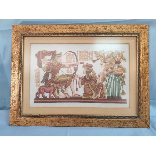 827 - Embroidered Ancient Egyptian Scene