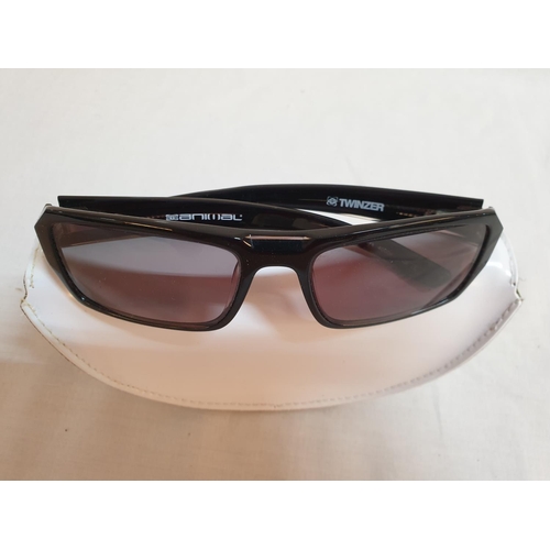 832 - Animal Black Men's Sunglasses Dark Lenses Twinzer Model