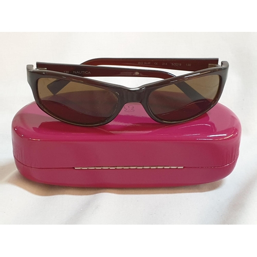 833 - Ladies Brown Frames Lenses, Sunglasses by Nautica 130 Big Sur with Case