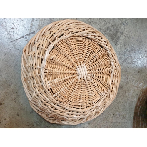 834 - Collection of 3 x Wicker Woven Cain Bowls/ Basket