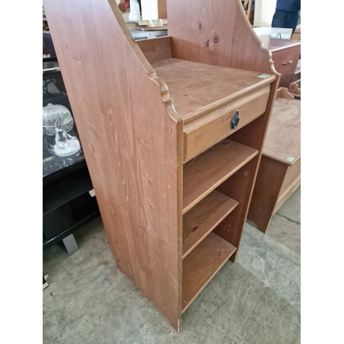 525 - Wooden Book Shelf with Centre Drawer, (Approx. 42 x 42 x 184cm)