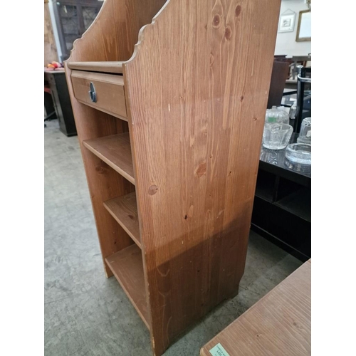 525 - Wooden Book Shelf with Centre Drawer, (Approx. 42 x 42 x 184cm)