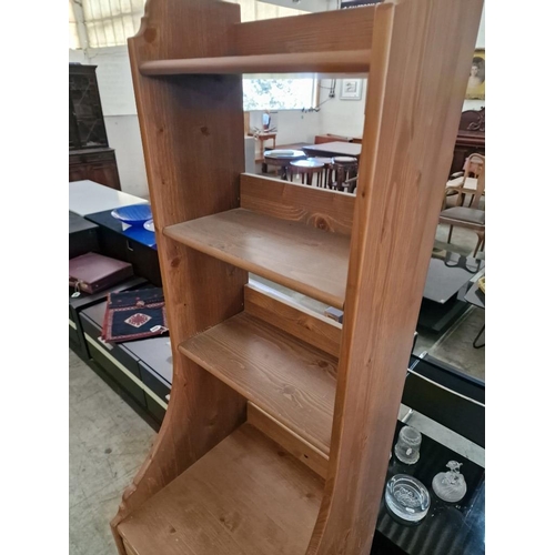 525 - Wooden Book Shelf with Centre Drawer, (Approx. 42 x 42 x 184cm)