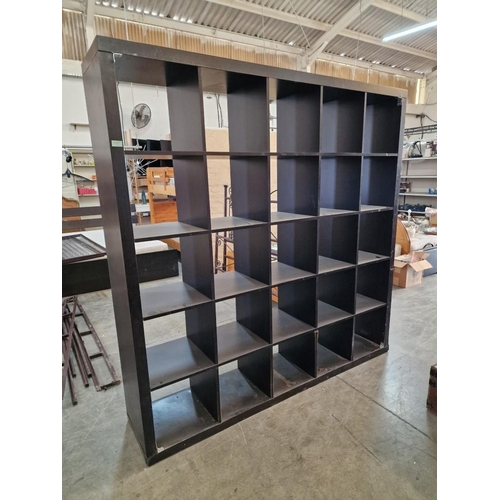 531 - Black Wood Effect '5x5' Storage / Shelf Unit, (Approx. 195 x 39 x 185cm), (A/F)