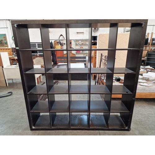 531 - Black Wood Effect '5x5' Storage / Shelf Unit, (Approx. 195 x 39 x 185cm), (A/F)