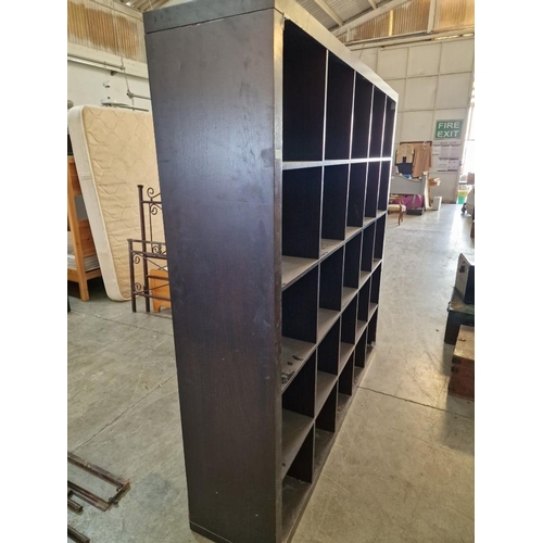 531 - Black Wood Effect '5x5' Storage / Shelf Unit, (Approx. 195 x 39 x 185cm), (A/F)