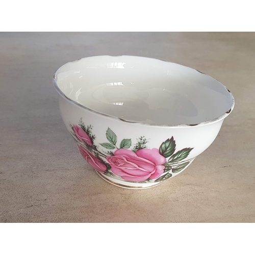 77 - Pink Rose Collection of Assorted Porcelain Crockery in Pink Rose Pattern and Different Brand; 3 x Qu... 