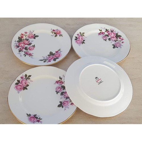 77 - Pink Rose Collection of Assorted Porcelain Crockery in Pink Rose Pattern and Different Brand; 3 x Qu... 