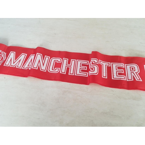 80 - Manchester United Red Devils Classic Scarf with Black Fringe (L:106cm)