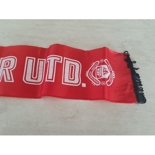 80 - Manchester United Red Devils Classic Scarf with Black Fringe (L:106cm)