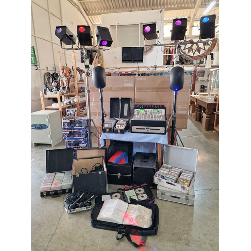 121 - Full Mobile Disco / DJ Setup, Including; KAM Audio Pro 1500 Mixer and KAM Pro Twin CD Player (Model:... 