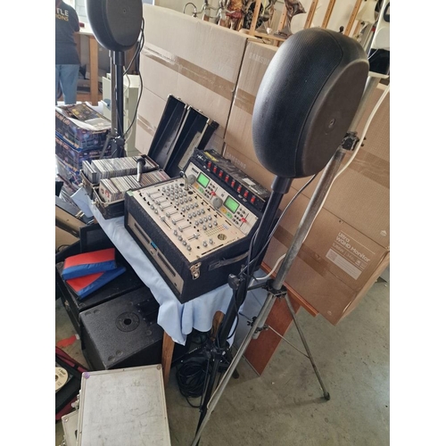 121 - Full Mobile Disco / DJ Setup, Including; KAM Audio Pro 1500 Mixer and KAM Pro Twin CD Player (Model:... 