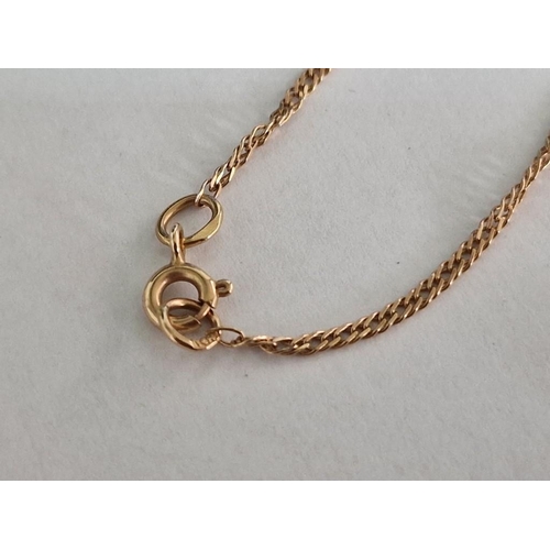 133 - 14ct Gold Pendant with Pierced Floral Pattern, on 14ct Gold Chain Necklace, (Approx. L: 60cm, H: 35m... 