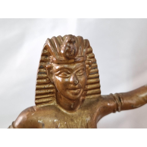 27 - Egyptian Figure on Marble Base (H:27cm)