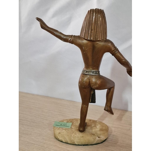 27 - Egyptian Figure on Marble Base (H:27cm)