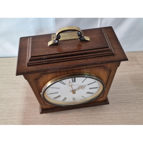 48 - Vintage Kienzle Automatic Desk / Mantle Clock with White Face & Roman Numeral *Basic Test and Workin... 