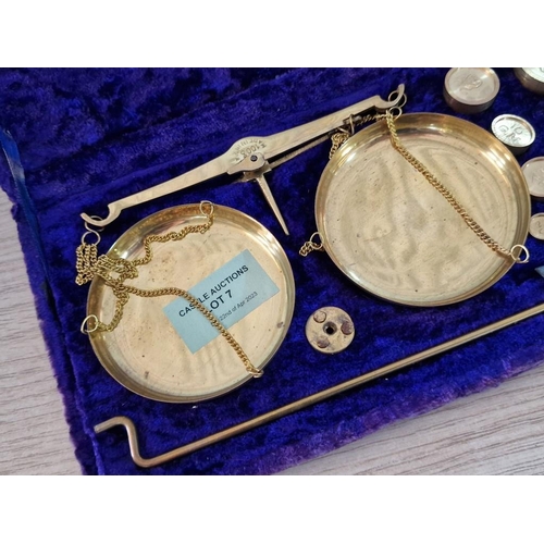 7 - ***TAKE BACK ???? ****Vintage Boxed Set Apothecary Scales with Complete Set of Weights