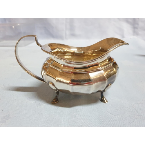 461 - Silver Plated Edwardian Style Teapot, Coffee Pot with Milk Jug and Sugar Bowl