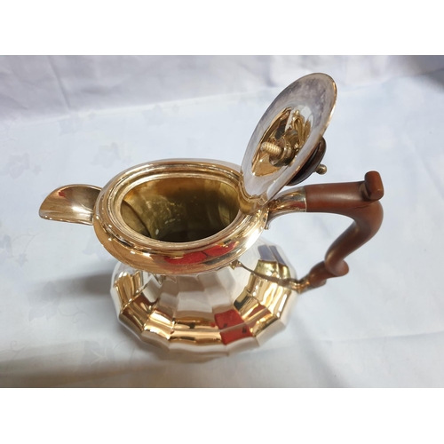 461 - Silver Plated Edwardian Style Teapot, Coffee Pot with Milk Jug and Sugar Bowl