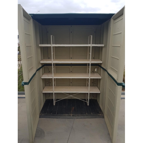 2 - Outdoor Storage Cabinet / Plastic Outdoor Cupboard (Approx. 75 x 142 x 190cm), (A/F)