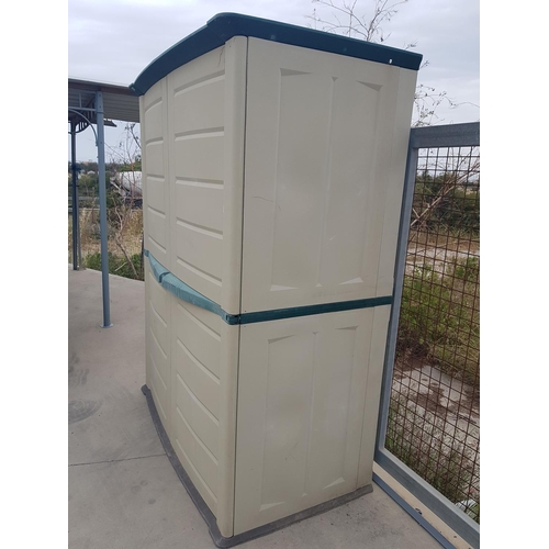 2 - Outdoor Storage Cabinet / Plastic Outdoor Cupboard (Approx. 75 x 142 x 190cm), (A/F)