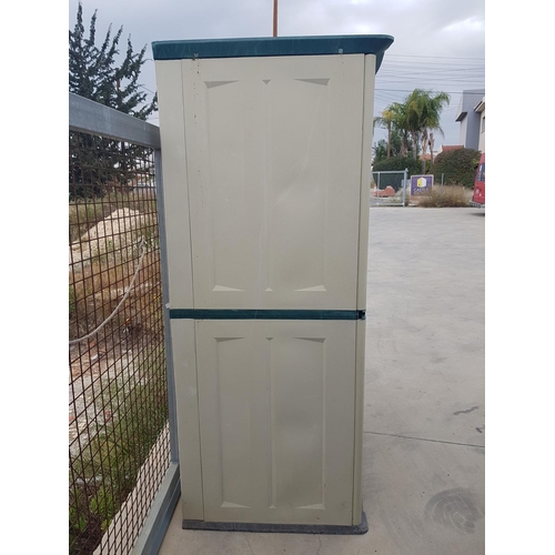 2 - Outdoor Storage Cabinet / Plastic Outdoor Cupboard (Approx. 75 x 142 x 190cm), (A/F)