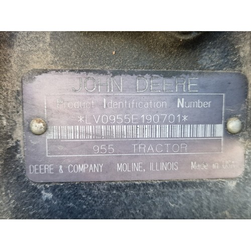 101 - John Deere 955 Compact Utility Tractor, (Model: 3TN84-RJ), 4044 Hours, Circa 1995(?)
Product Identif... 