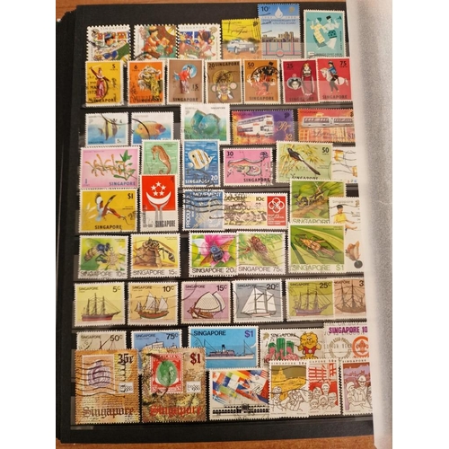 3 - Stamp Album (Green Colour, A4 Size) Approx. 48 Sides, FULL with Assorted World Stamps, Including Cou... 