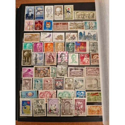 3 - Stamp Album (Green Colour, A4 Size) Approx. 48 Sides, FULL with Assorted World Stamps, Including Cou... 