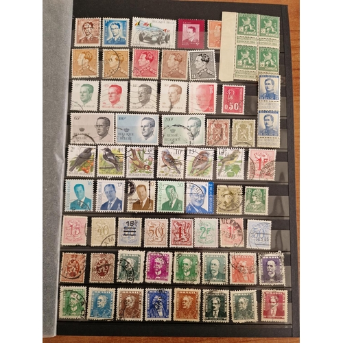 3 - Stamp Album (Green Colour, A4 Size) Approx. 48 Sides, FULL with Assorted World Stamps, Including Cou... 