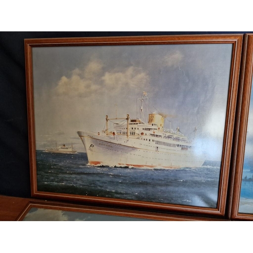 320 - Collection of 10 x Framed Boat &/or Ship Signed Prints, (Approx. 49 x 40cm), (10)