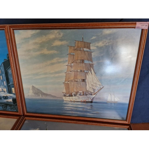 320 - Collection of 10 x Framed Boat &/or Ship Signed Prints, (Approx. 49 x 40cm), (10)