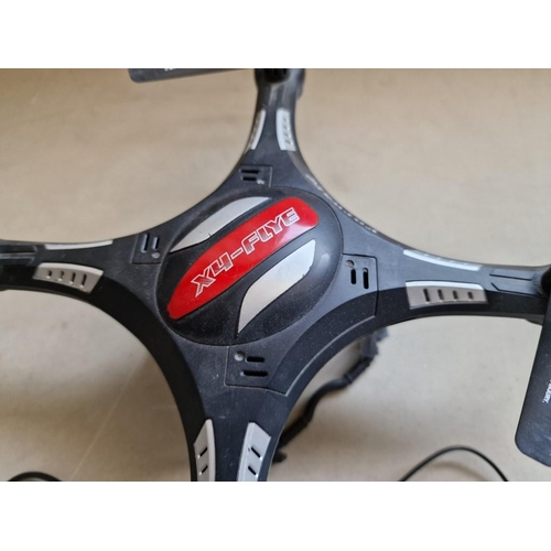 323 - X4-Flye Drone with HeliCam Remote Control, (Untested)