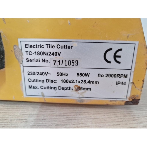 65 - Electric Tile Cutter, Table Top, (Model: TC-180N/240v) * Basic Test and Working *