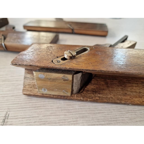 63 - Collection of 5 x Vintage Woodworking / Carpenters Planes & Scribe, (5)