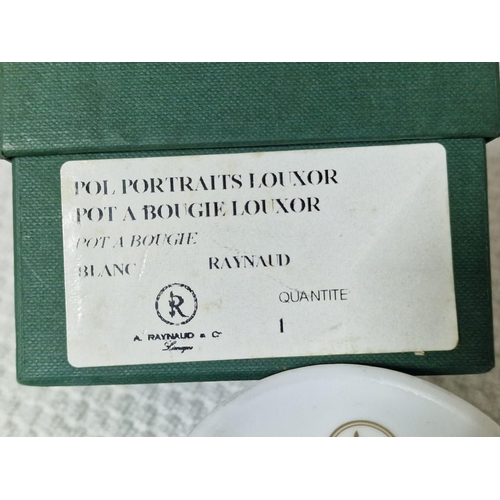 280 - Raynaud Limoges 'Peking' Porcelain Candle Holder, Designed by Etienne Boyer, in Original Box