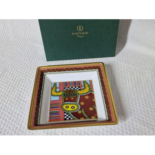 282 - Raynaud Limoges 'Fiesta' Candy Dish, Designed By Mathilde Cardineau, in Original Box, (Approx. 17 x ... 