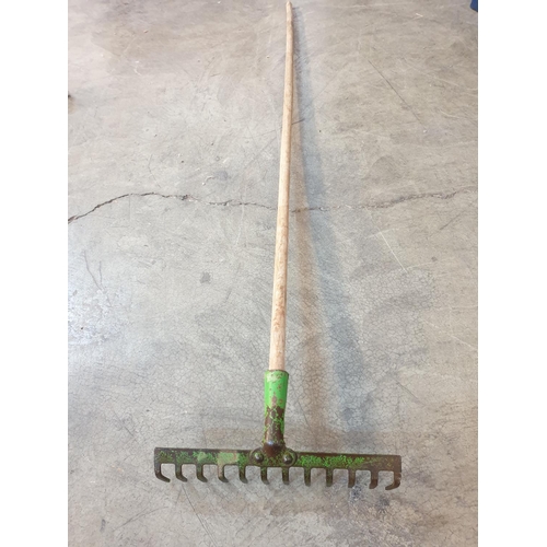 251 - 3 x Garden Tools; Garden Claws, Metal Leaf Rake and One Other Rake