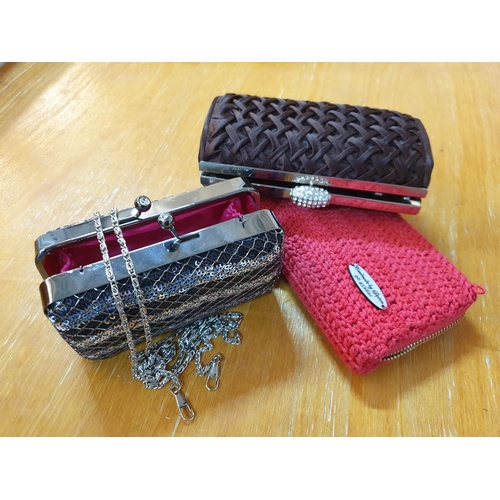 322 - Large Collection of Assorted Handbags inc; Evening, Shoulder Bag etc Wallets and Others (10pcs)