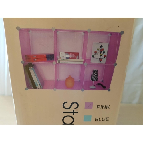 173 - Stacking Cube Set (Pink, Boxed) Universal Modular Cubic Shelves