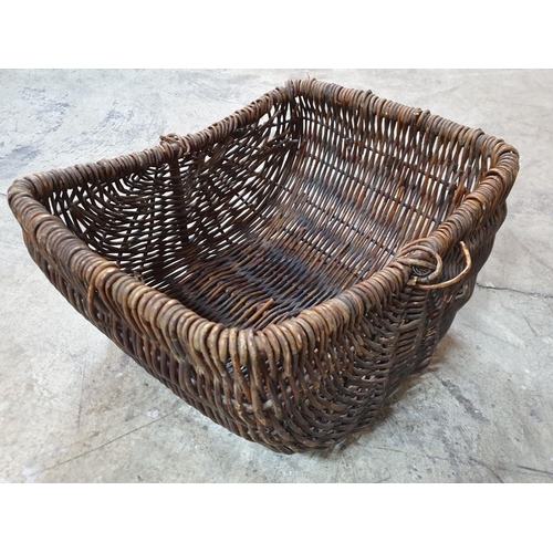 274 - Large Twig Traditional Hand Woven Basket (A/F), (Approx 39 x 53 x 30cm) No Handles