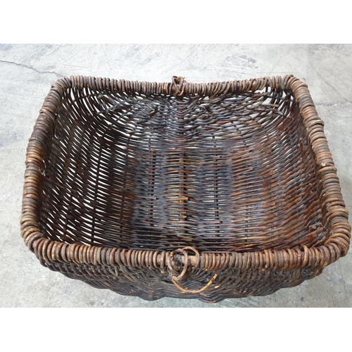 274 - Large Twig Traditional Hand Woven Basket (A/F), (Approx 39 x 53 x 30cm) No Handles