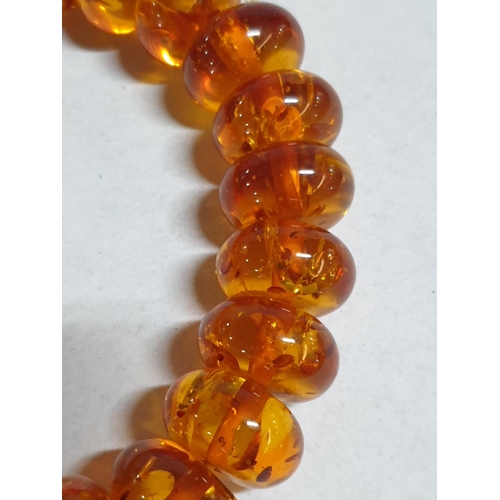 340 - Amber Tone Bracelet and Natural Stone Ring (Size U)