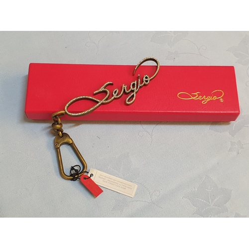 344 - Sergio Keyring Crystallized with Swarovski Crystals Ref; K0010 in Original Box