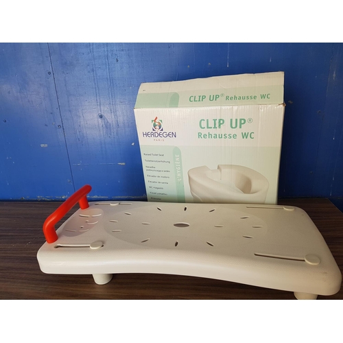 768 - Medical Home Supplies; Care Bath Board Bench, Seat and Herdegen Raised Toilet Seat (Clip Up Rehausse... 