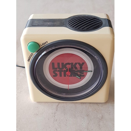 770 - Lucky Strike Retro Style Radio / Alarm Clock (A/F) Together with Navy Blue Bow Tie