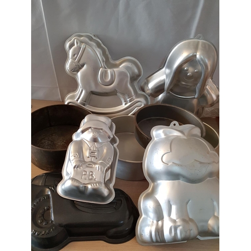 773 - Assorted Collection of 9 x Baking Moulds in Various Sizes and Shapes inc Doll, Car, Paddington Shape... 